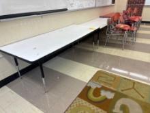 Three youth adjustable tables, and chairs - Rm 1305