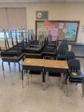 28 Student desks and 27 chairs, room 2307