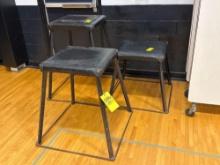 3 jump up stands or padded stools - Bell Harron