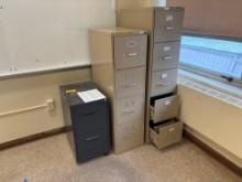 (3) Metal Filing Cabinets - Room 2305