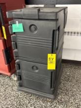 Cambro insulated transport food cart on wheels cafeteria