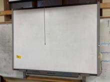 Smart Board, Round Table, Office Chair, Student Desk with Chairs, projector screen, Magnavox TV with