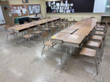 (27) Student Desk with Chairs - Room 2310