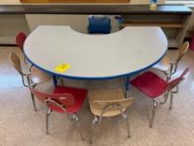 Half Round Table with (7) Chairs - Room 2303