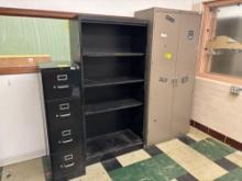 Filing Cabinet, Two Door Cabinet and Bookcase - Room 2107