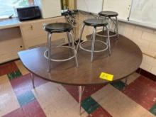 Half Round Table with (3) Stools - Room 2102