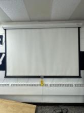 Da-Lite retractable projector screen - cafeteria