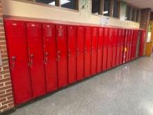 run of lockers, 11 sections of 1 doors