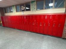run of lockers, 23 sections of 1 doors