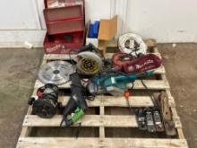 pallet of power tools - wood planes