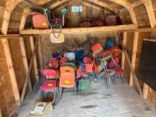 large lot of assorted chairs