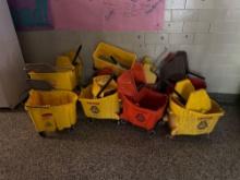 large lot of mop buckets - maintenance