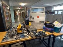 IAP industrial pneumatics hydraulic tester and all contents on top of bench - maintance garage