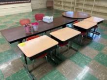 Youth Table, Round Table, (4) Desks, (7) Chairs - Room 1409
