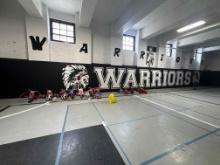Warriors padded wall mats - old school gym