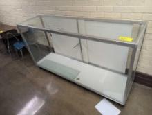 Nice glass showroom display case, 6ft long, hallway