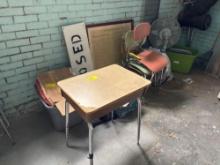 Desks, Chairs, Framed Declaration, Fans - Room 1407