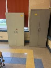 2 metal storage lockers - 2408