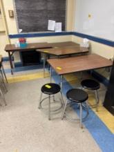 (4) Tables, (3) Stools - Room 2404
