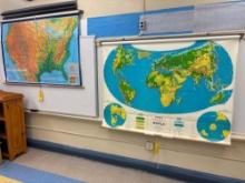 World and US Map - Room 2401