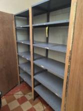 Pair of metal adjustable shelves, room 1503