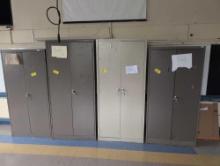 (4) Metal 2 door cabinets, room 3401