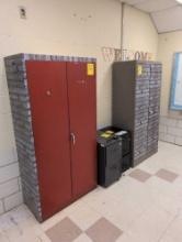 Pair of 2 door metal cabinets and 2 drawer files, room 1602