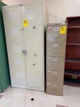 Metal storage locker and metal 5 drawer file cabinet - 1601