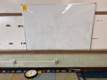 Childrens area rug erase board and clock