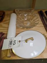 Glass rolling pin, serving pcs