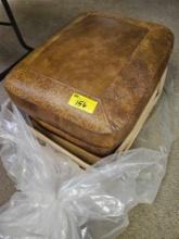New leather ottoman