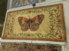 Butterfly rug 50x27in