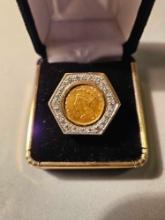 Man's 14k yellow gold ring