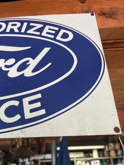 Ford Authorized Service Porcelain Sign