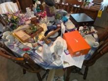 Dinning Room Table w/ 4 Chairs & Contents