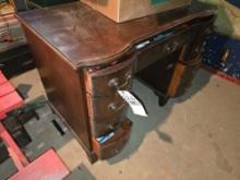 Mah Kneehole Desk & Misc Contents