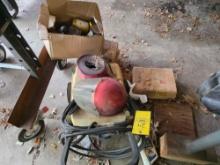 Oil Cans, Vintage Motorcycle Helmet,