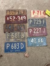 Vintage Ohio License Plates