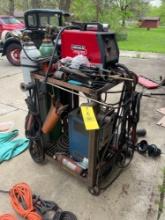 Welding Unit with Lincoln Electric SP-170T, Miller Thunderbolt, Torch, and Welding Supplies