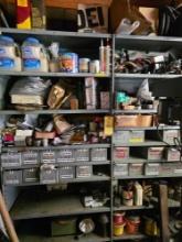 Shelves & Contents Ford Parts, Wire, Etc