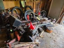 Ford Model A/ T Parts Engine, Frame Rails, Metal Bix, Rims, Lightsms