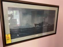 RG Smith pencil signed Sudden Squall - framed art