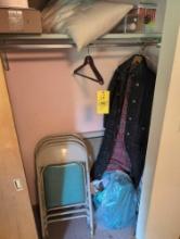 Card tables, folding chairs, coat, tins and more