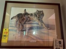 Al Agnew - pencil signed Morning Run framed art