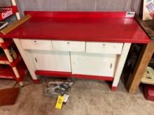Shure work bench and contents on inside of bench