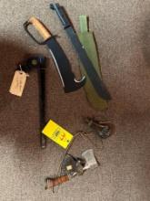 Machete - Woodsman's pal - Scabbard - hatchet