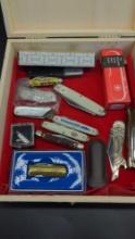 Lot of pocket knives Colt Barlow Swiss Nehi and more