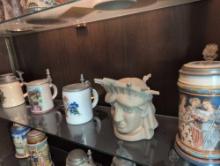Group of 5 beer steins, Mettlach, Wilhelmsburg