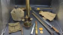 Military trench art Bayonet canteen lot