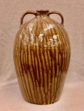 Alkaline-Glazed Stoneware 18 in. 2 handled Storage Jug